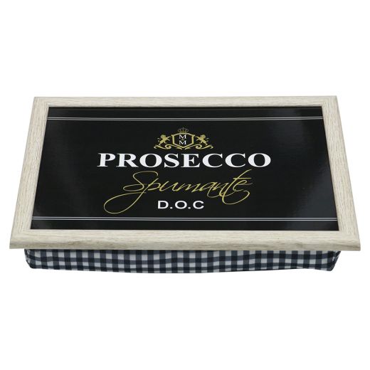 laptray wine prosecco black 43cm