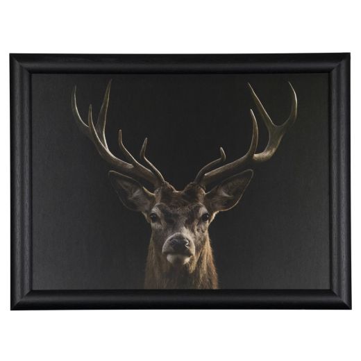 laptray black red deer 43cm