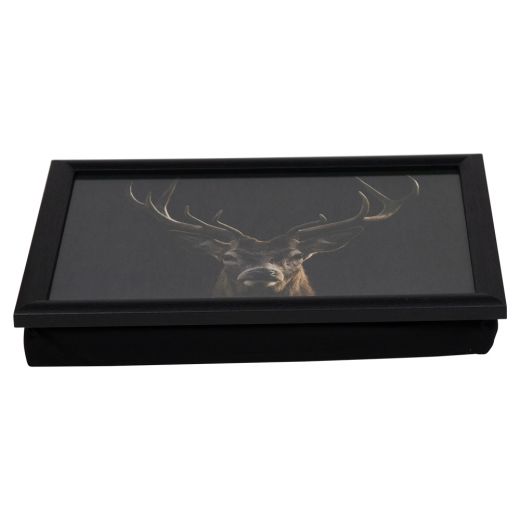 laptray black red deer 43cm