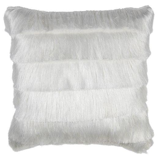 kussen franjes wit 45x45cm