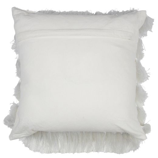 kussen franjes wit 45x45cm