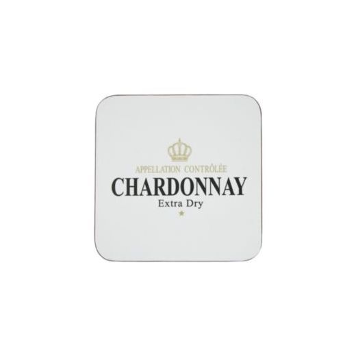 coaster vin chardonnay blanc 10x10cm  (6)