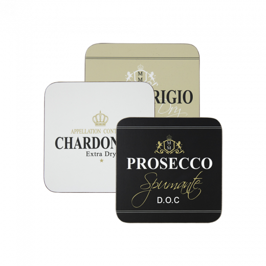 coaster wine chardonnay white 10x10cm  (6)