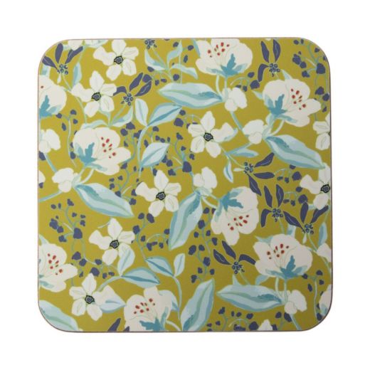 Coaster Marie flowers 10x10cm (set of 6)