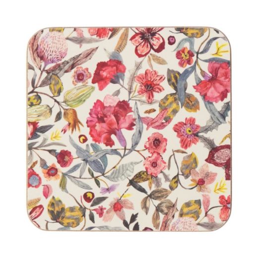 Onderzetter Zara bloemen 10x10cm (set van 6)