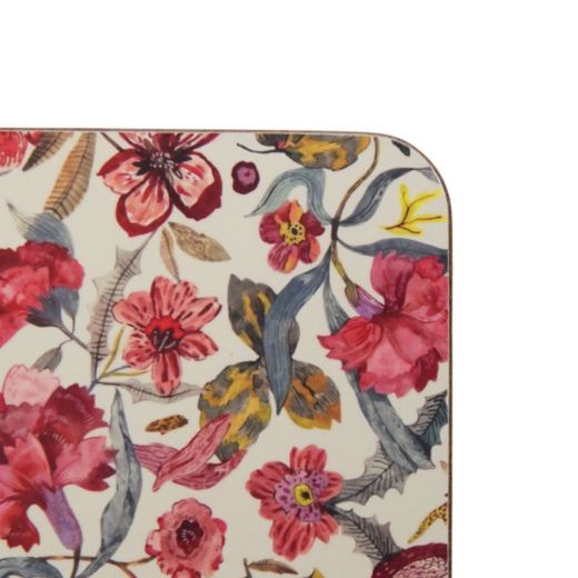 Onderzetter Zara bloemen 10x10cm (set van 6)