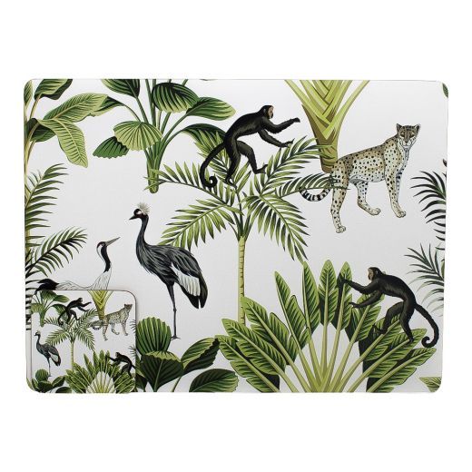 placemat jungle wit 30x40cm (4)*