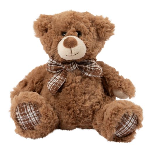 Cuddly Toy bear check bow ass 3 