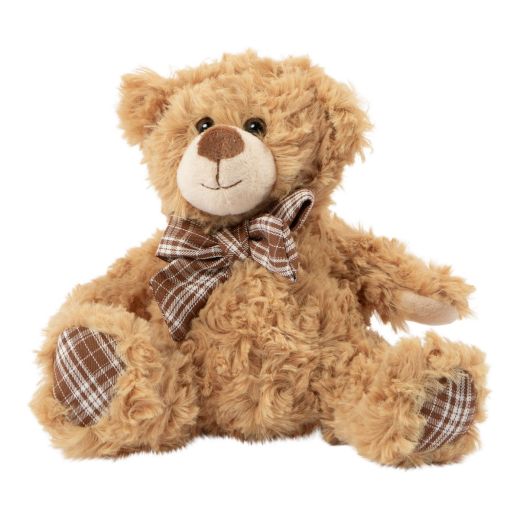 Cuddly Toy bear check bow ass 3 