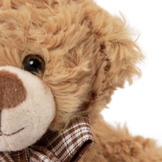 Cuddly Toy bear check bow ass 3 