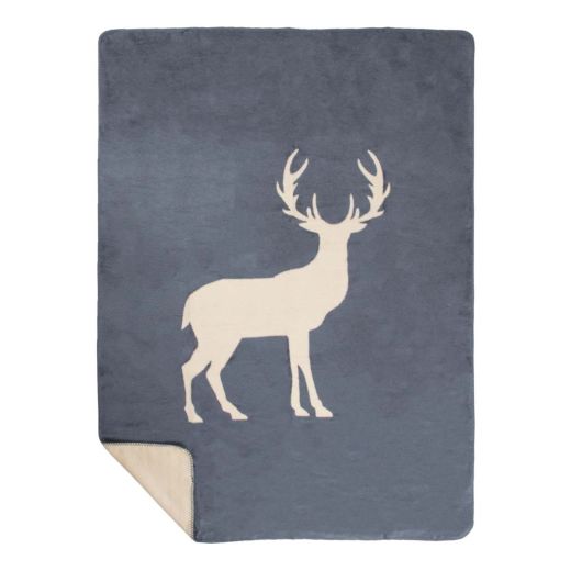 plaid standing deer 130x180cm