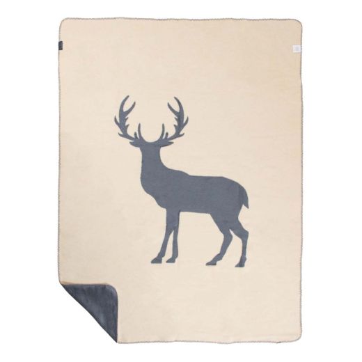 plaid standing deer 130x180cm