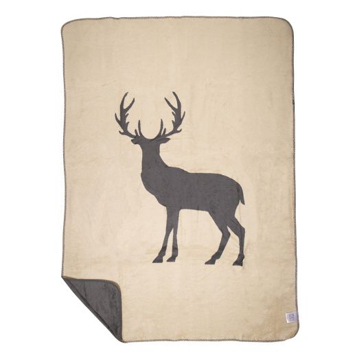 plaid standing deer 130x180cm