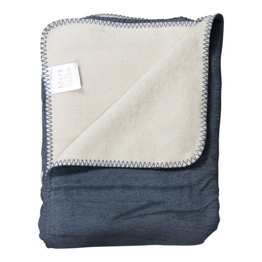 plaid jumping deer dark grey 130x180cm