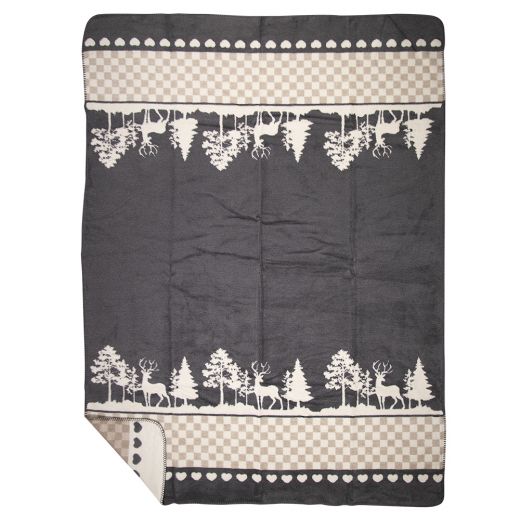 plaid bos grijs xl 150x200cm