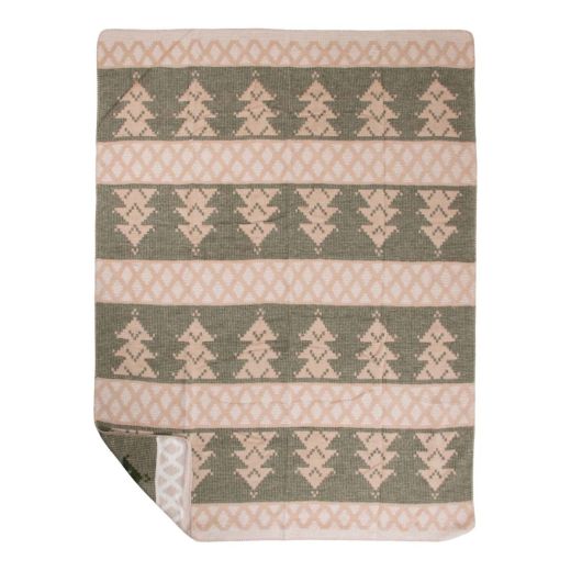 Plaid Abre blanc vert xl 150x200cm