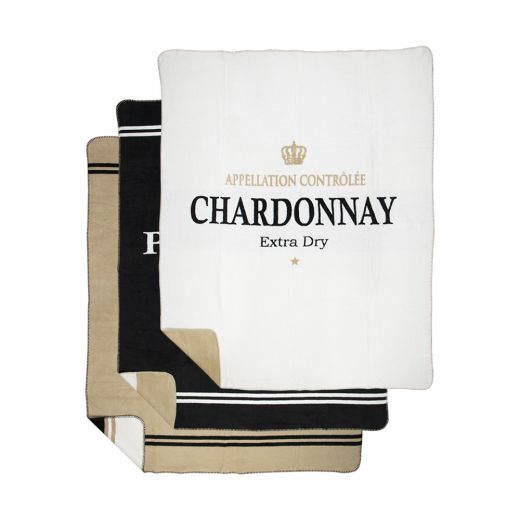 plaid wijn chardonnay wit 150x200cm