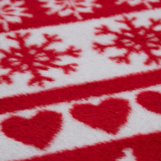 plaid nordic deer red xl 150x200cm