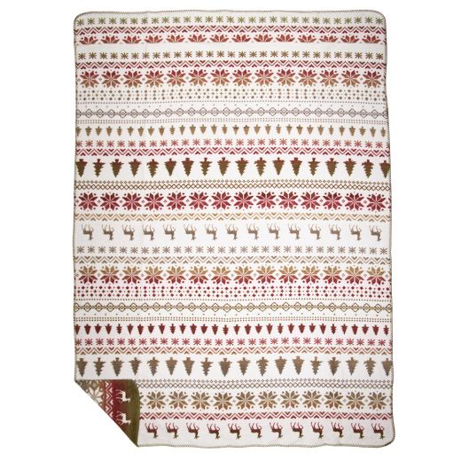 plaid nordic rood bruin xl 150x200cm