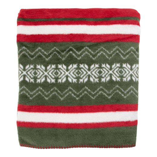 Plaid hert rood groen xl 150x200cm