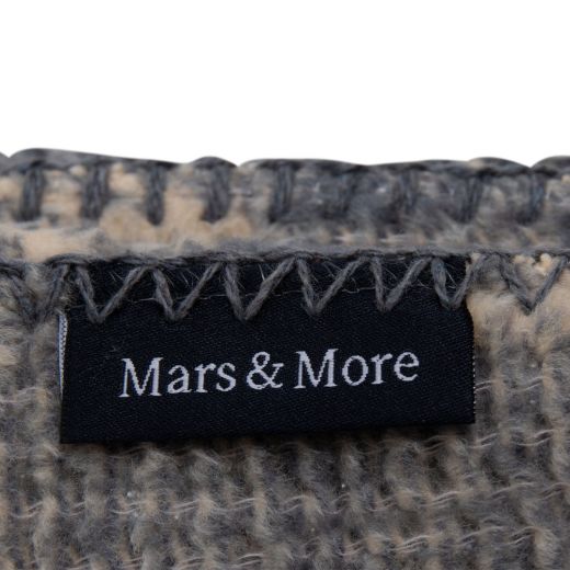 Plaid Waffle snowflake blue grey 150x200cm