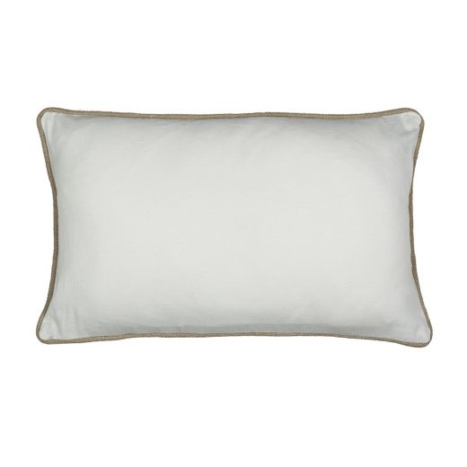 cushion white with jute piping 30x50cm*