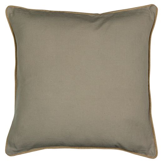 cushion beige with jute piping 55x55cm*