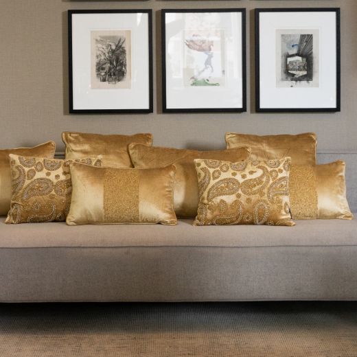 big cushion velvet gold 40x60cm
