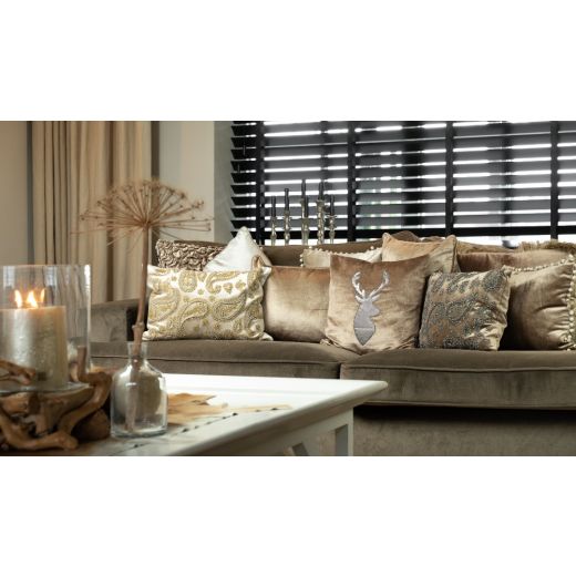 kussen fluweel taupe 45x45cm