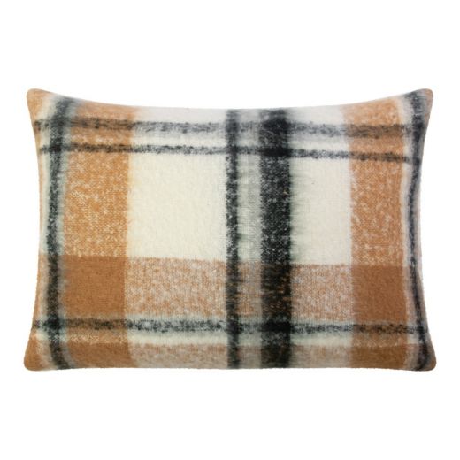 Cushion boucle check Beige 40x60cm