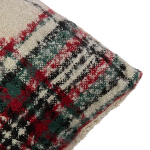 Cushion boucle check Green 40x60cm