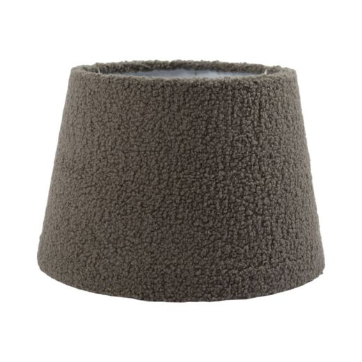 Lampshade in bouclé fabric beige dia25 h17cm