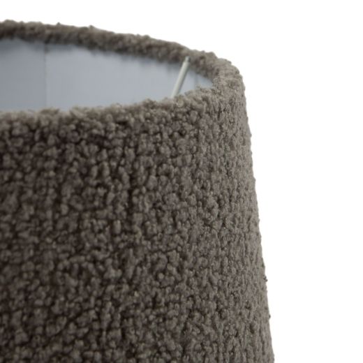 Lampshade in bouclé fabric beige dia25 h17cm