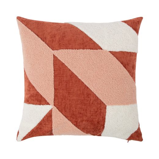 Cushion Embroidered velvet pink 45x45cm