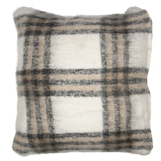 *kissen wolloptik karo beige 45x45cm*