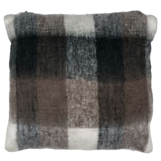 *kissen wolloptik karo braun 45x45cm*