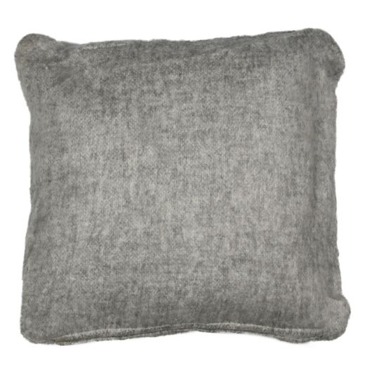 *kissen wolloptik frans grau/weiss 45x45cm*