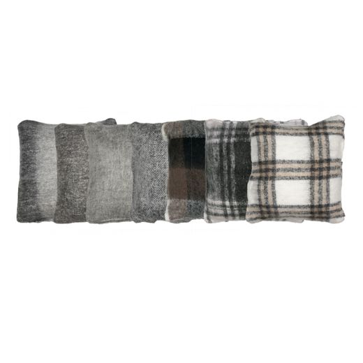 *kissen wolloptik frans grau/weiss 45x45cm*