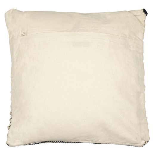 *kussen katoen wol streep grijs/wit 40x40cm*