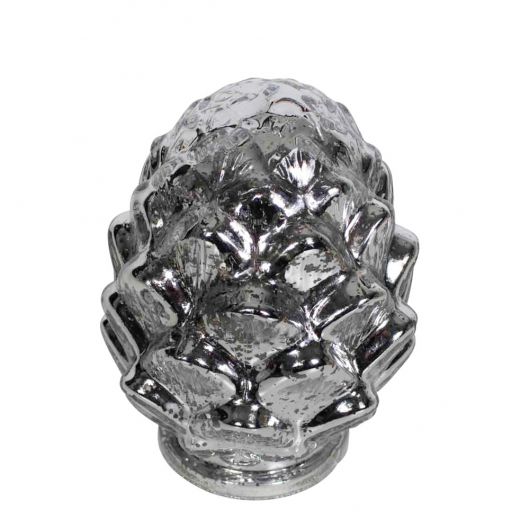 led dennenappel zilver small 17cm*