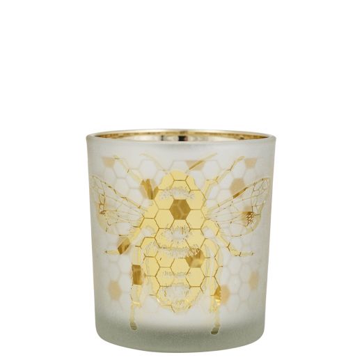 wind light glass bee gold small 8cm