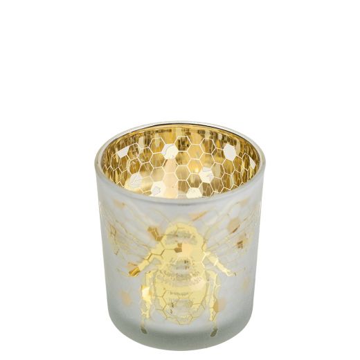 wind light glass bee gold small 8cm