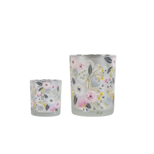 wind light glass wild flowers rose small 8cm*