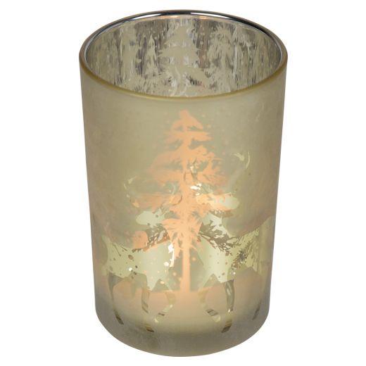 wind light glass dancing deer gold large 18cm