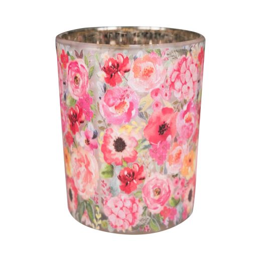 wind light glass fleury poppy medium 12cm