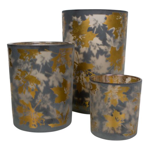 wind light glass autumn leaves large 18cm*