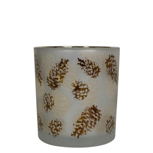 wind light glass autumn pinecone small 8cm