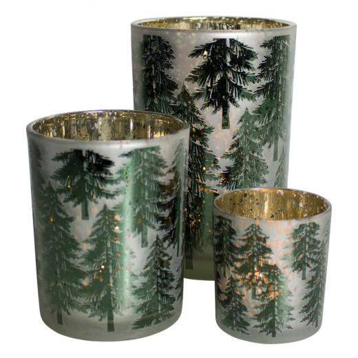 wind light glass autumn pine tree large 18cm*