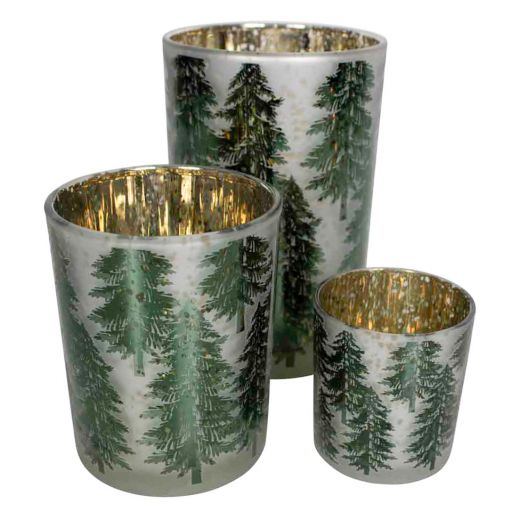 wind light glass autumn pine tree large 18cm*