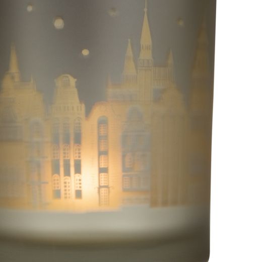 wind light glass houses gold medium 12cm